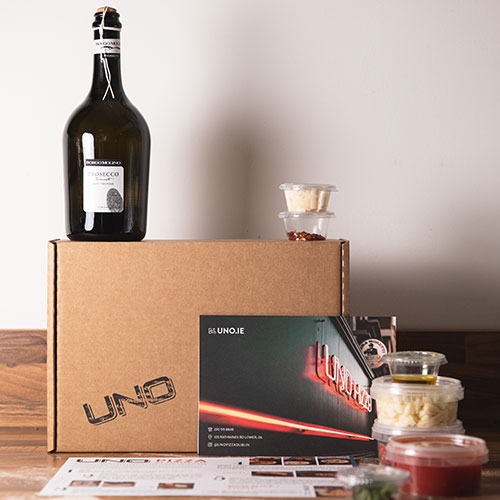 pizza and prosecco home kit